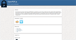 Desktop Screenshot of openpgpjs.org