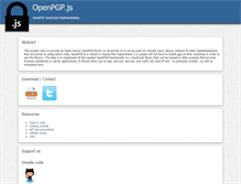 Tablet Screenshot of openpgpjs.org